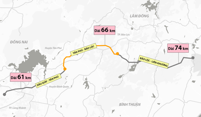 Những thông tin cơ bản về cao tốc Dầu Giây - Tân Phú