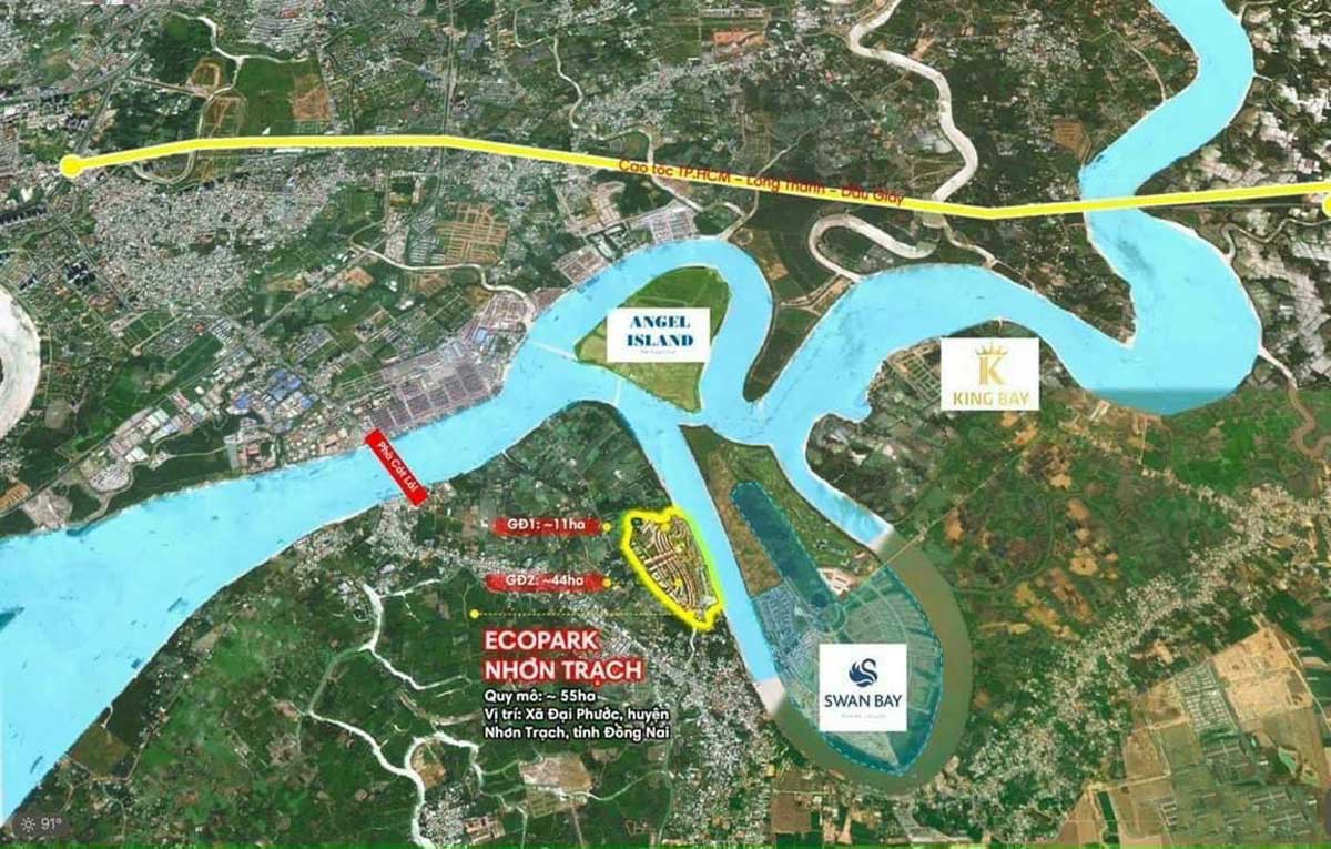 Vị trí Dự án Khu đô thị Ecopark Nhơn Trạch Đồng Nai