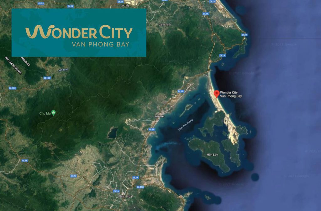 Vị trí dự án Wonder City Vân Phong Bay