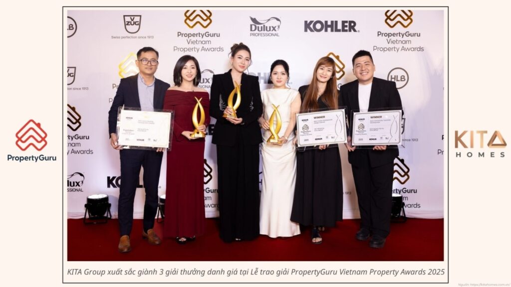 Các giải thưởng bất động sản uy tín của Tập đoàn Kita Group.